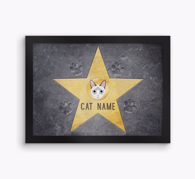 Star of Fame: Personalised {breedCommonName} Framed Print